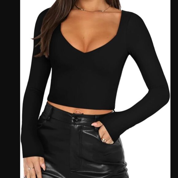 V Neck Crop Top size XL - Picture 1 of 4